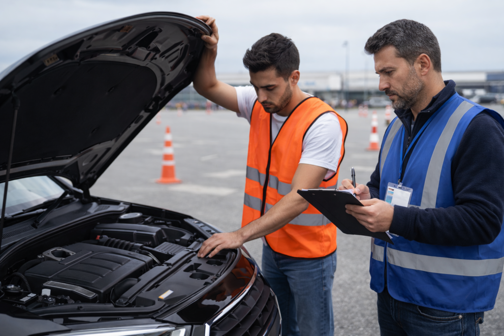 Ahi Belgelendirme motorlu kara taşıtları alım satım sorumlusu seviye 5 uygulama sınavı anı